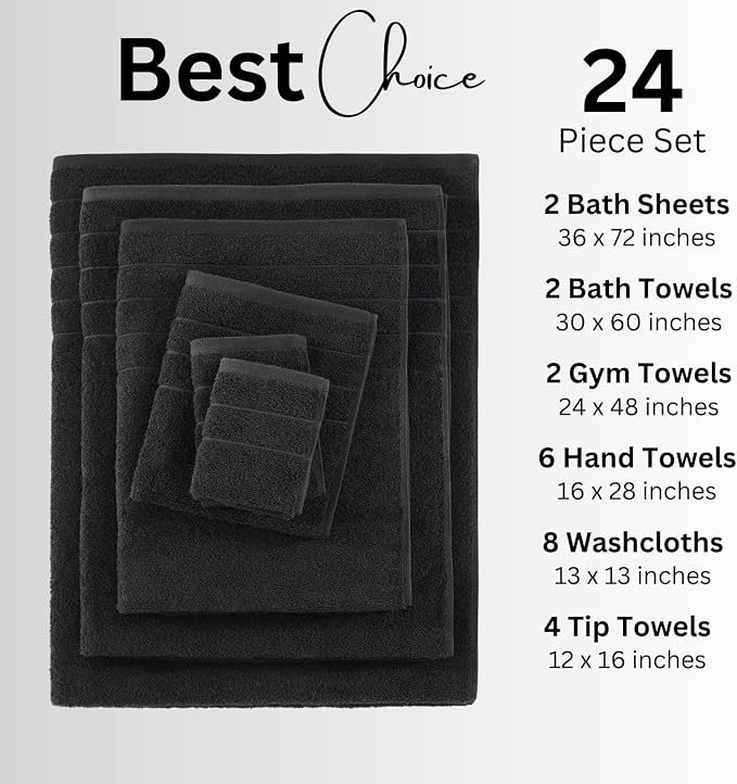 Casa Platino 100% Cotton Bathroom Towels Set - Image 4