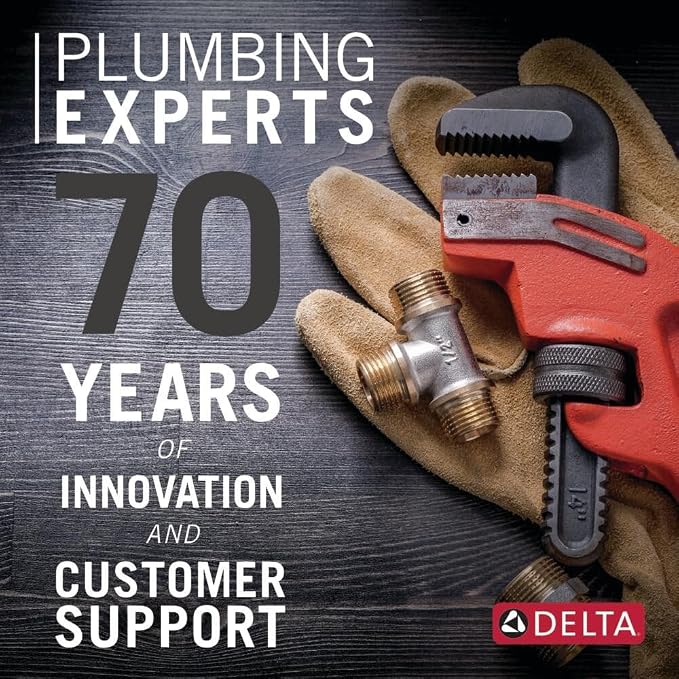 Delta Modern 14 Series Square Rain Shower System Faucet Set, Rainfall Brushed - Image 8