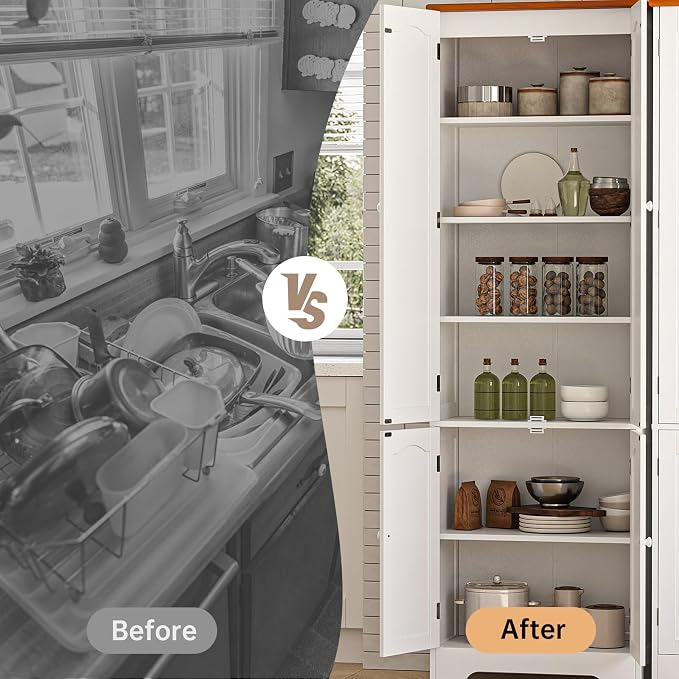 72.2'' Pantry - 4 Door Kitchen Cabinet - Image 6