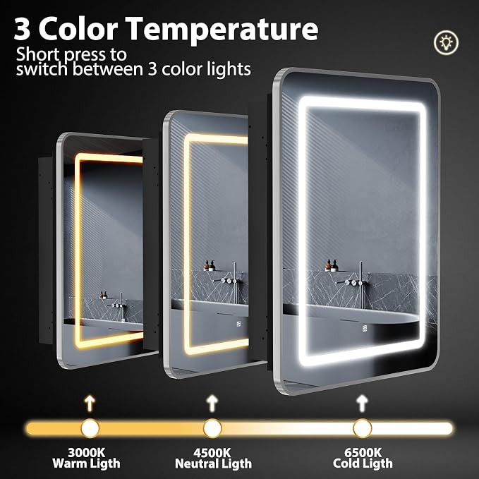 ROOMTEC Lighted Medicine Cabinet - Image 5