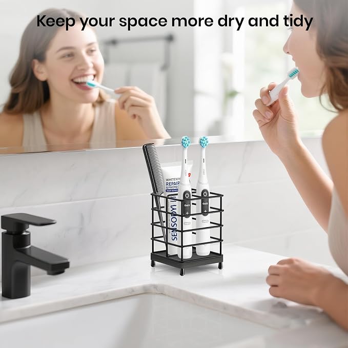 Toothbrush Holders with Quick Drying Mat—Black DiatomiteToothbrush and - Image 7