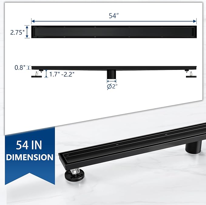 Neodrain 54-Inch Linear Shower Drain - Image 3