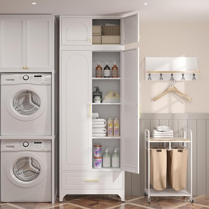 Kitchen Pantry Cabinet，90" Storage Cabinets - Image 5