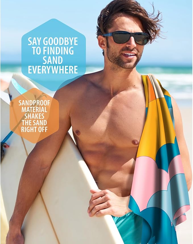 VENTURE 4TH Microfiber Beach Towel: Quick-Dry, Sandproof and Lightweight - Image 9