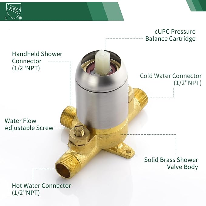 Shower Faucet Set with 7 Functions Handheld Shower Head Filter Shower Combo Set - Image 6
