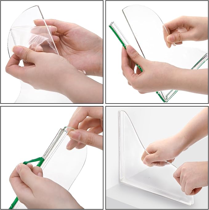 4 Pack Bathtub Splash Guard, Removable Shower Water Guard Kit, Acrylic - Image 5