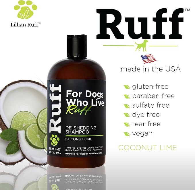 Ruff by Lillian Ruff Deshedding Dog Shampoo | Coconut Lime | Vitamin E - Image 5