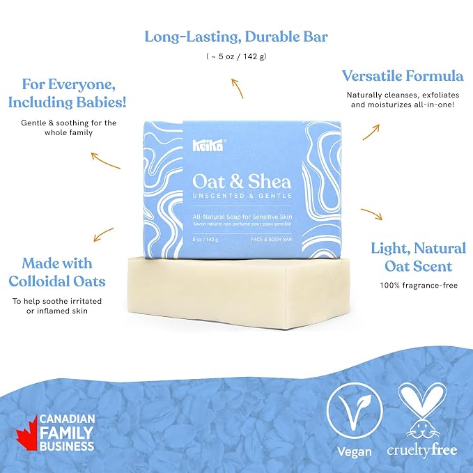 Keika Baby Soap Bar Oat & Shea Unscented - Image 7