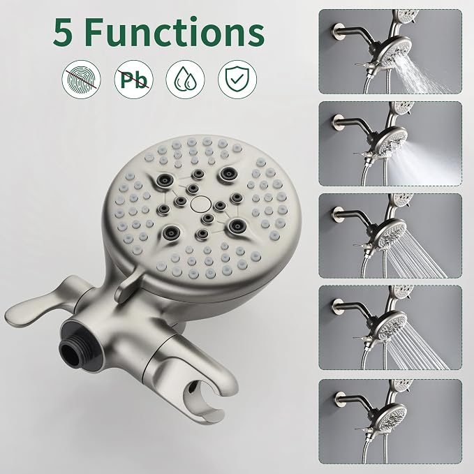 L829-2 Brushed Nickel Shower Faucet Set - Image 6
