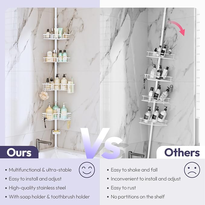 SWTYMIKI Shower Caddy Tension Pole - Image 2