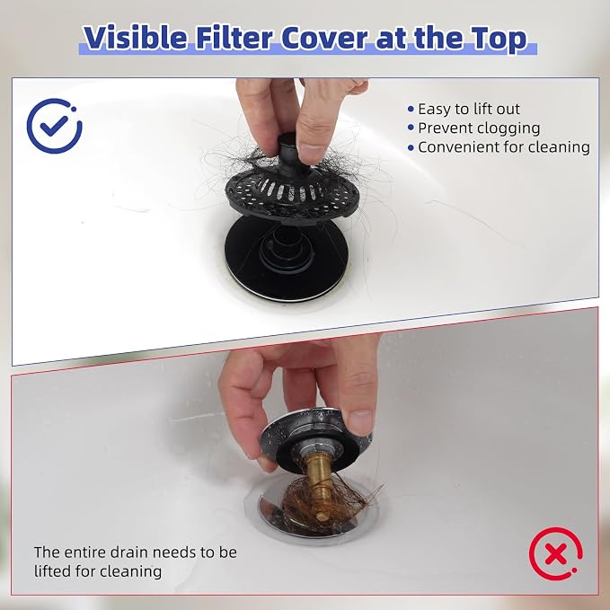Metal 2 Pack Bathtub Drain Stopper - Image 5