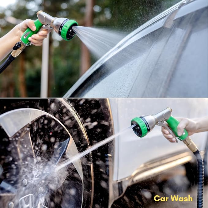 HOSUN Garden Hose Nozzle Sprayer Heavy Duty, 100% Metal Water Hose Nozzle - Image 6