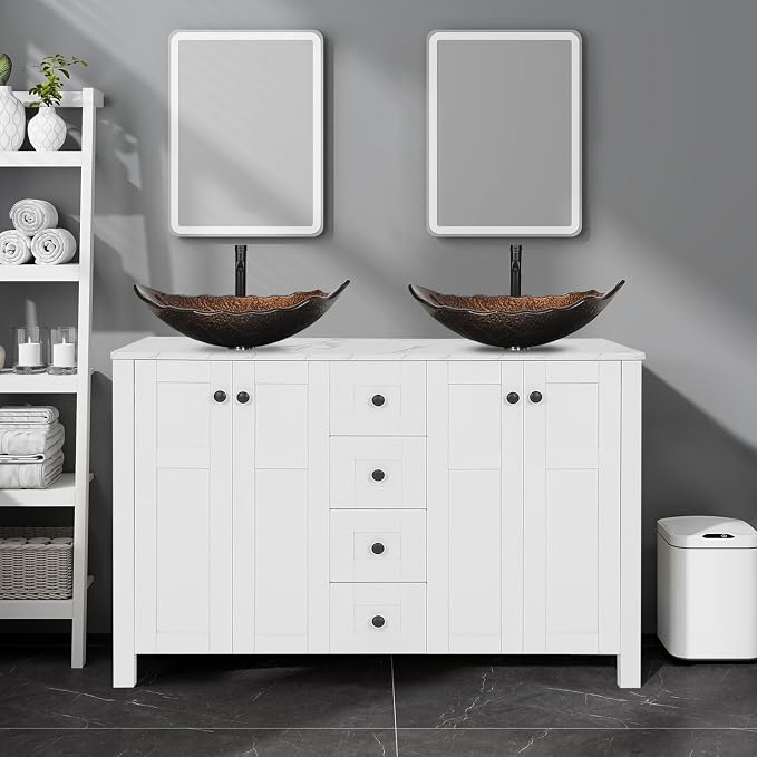 48 Inch White Bathroom Vanity by Solidee