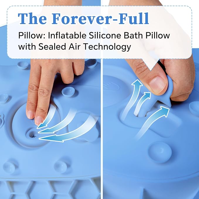 Silicone Bath Pillow for Tub Adults, 4D Air-Cushion Bathtub Pillow for Head - Image 5