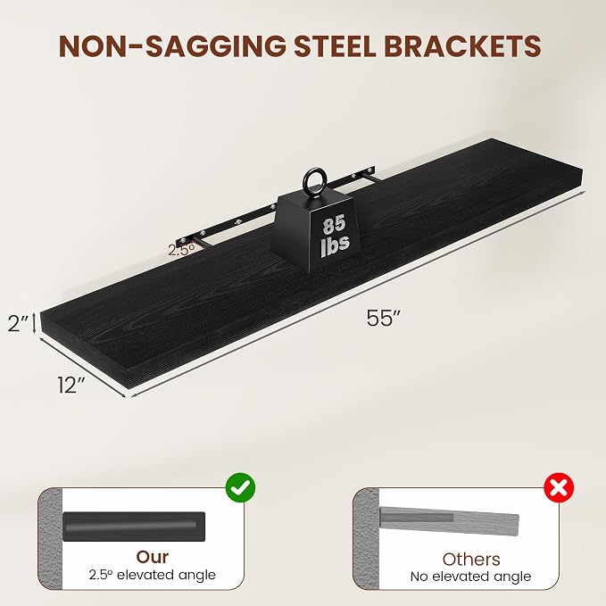 Vivelove 2" Thick Floating Shelves - Image 3