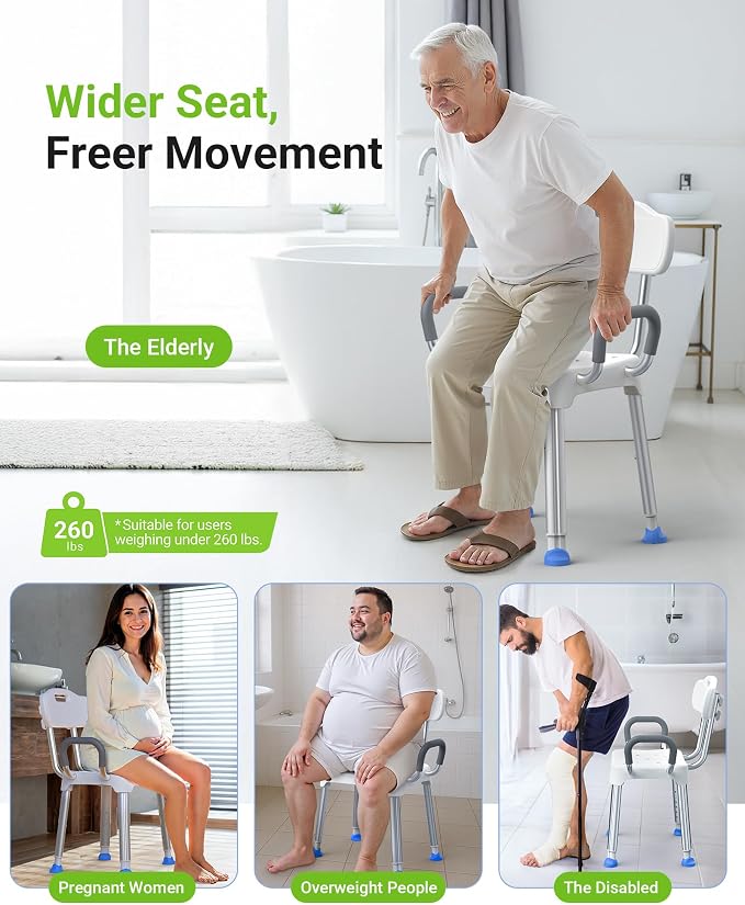 Widened Shower Chair for Inside Shower - Image 4