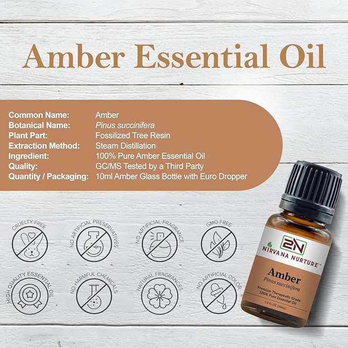 Amber Essential Oil 100% Pure Premium Therapeutic Grade - Image 2