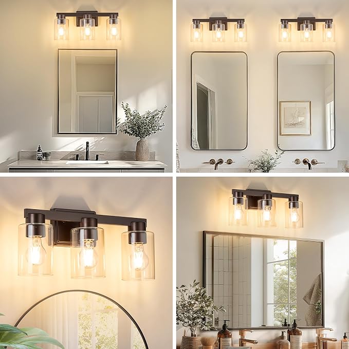 3-Light Bathroom Light Fixtures Modern Vanity Lights - Image 8