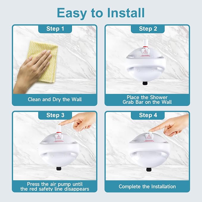Upgraded Suction Shower Grab Bar - Image 5