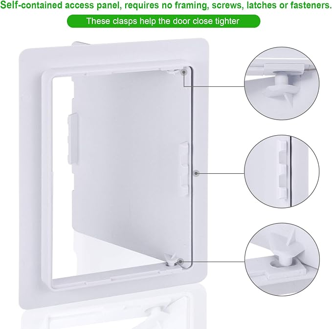 Plumbing Access Panel for Drywall 6 x 9 Inch Plastic Access Door Removable Wall - Image 3