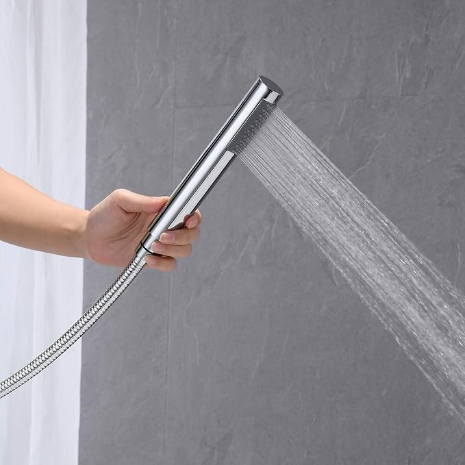 Freestanding Bathtub Faucet Tub Filler Chrome Floor Mount Brass Single Handle - Image 6