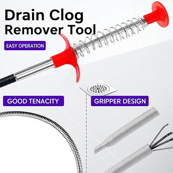 Drain Snake, Toilet Serpentine Drainage Blocker - Image 7
