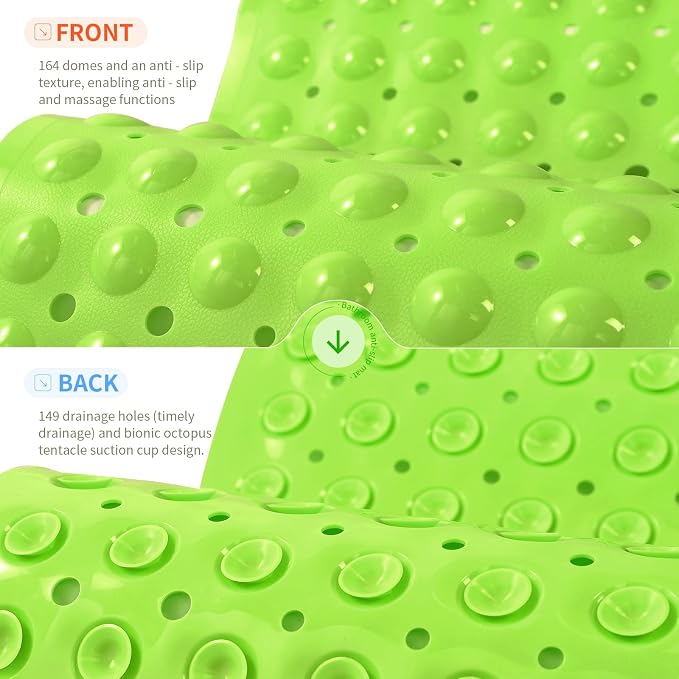 Anti-Slip Bathtub Shower mat, 20.8×20.8（Approximately 53×53cm） inch Soft - Image 2
