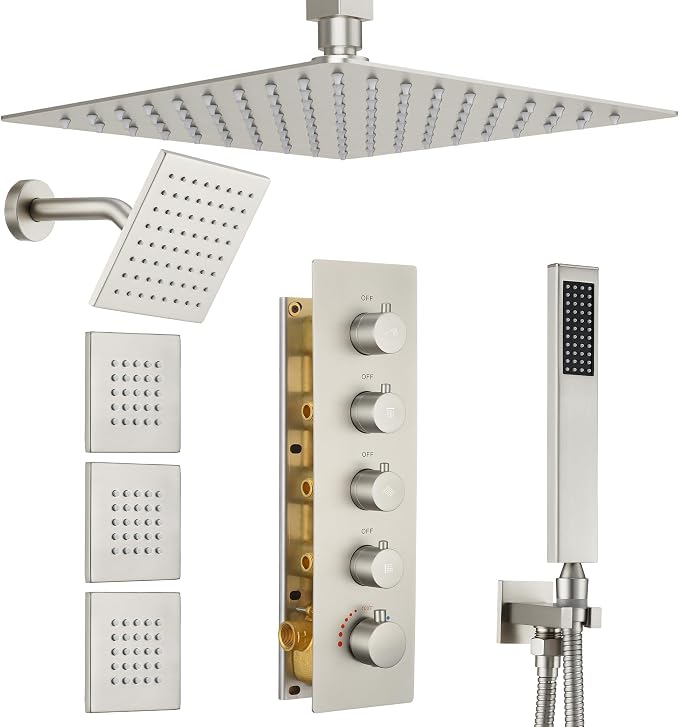 Thermostatic Dual Shower Heads System by JetsBath