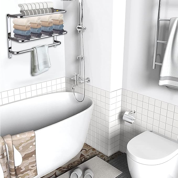 LUANT 30 Inch Bathroom Shelf 3-Tier Wall Mounting Rack - Image 2