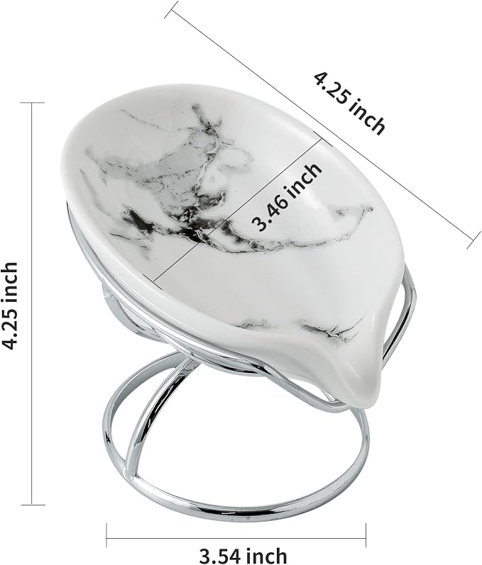 Leaf-Shaped Soap Dish – Premium Ceramic Soap Bar Holder - Image 5