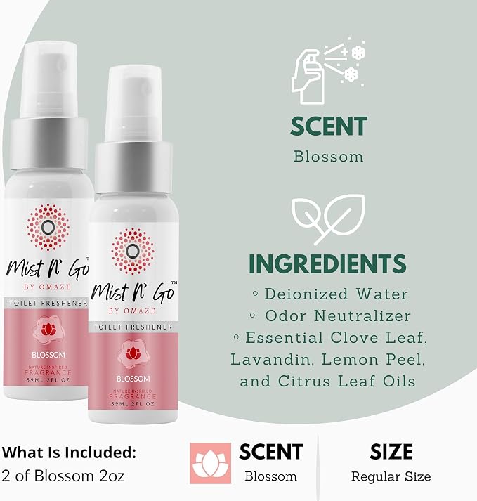 Mist N’ Go by Omaze Travel Bathroom Spray - Image 2