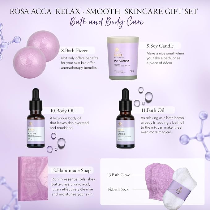 Skin Care Set for Women, Essential Oil, Scented Candle, Lavender Scented - Image 3