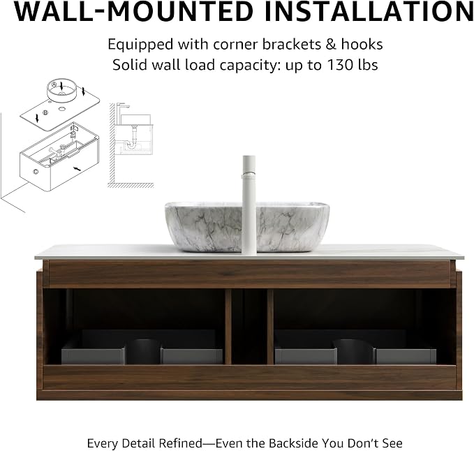 Yayzy 36” Floating Bathroom Vanity - Image 8