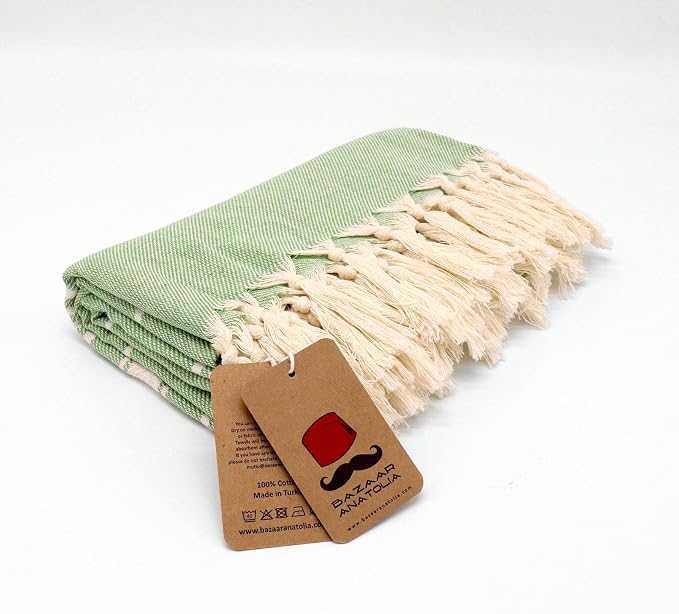 Bazaar Anatolia Turkish Beach Towel – 100% Cotton, Quick Dry, Sand Free Towel - Image 6