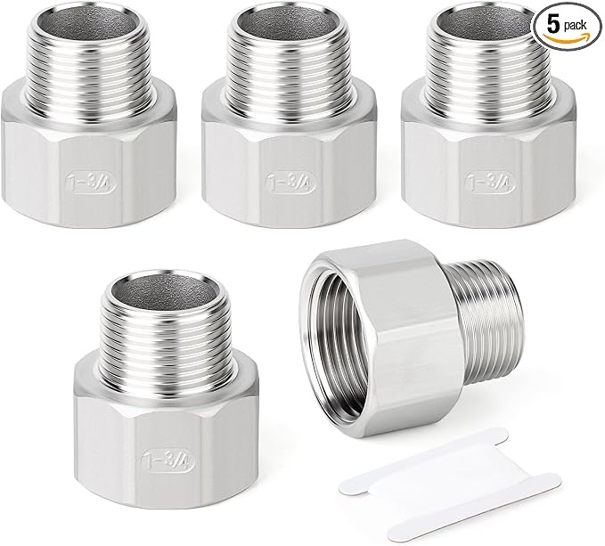 TAISHER 5PCS 304 Stainless Steel Pipe Fitting, 3/4" NPT Male x 1" NPT Female by TAISHER