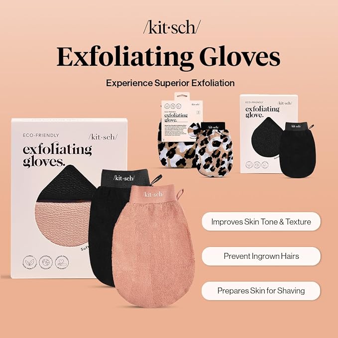 Kitsch Exfoliating Gloves 2pc – Korean Exfoliating Mitt & Deep Exfoliating Body - Image 7