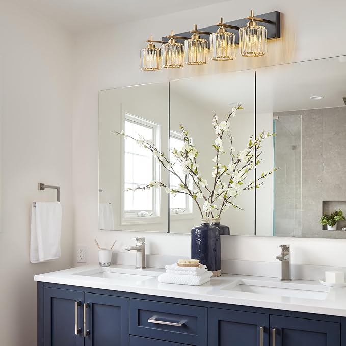 Modern Crystal Bathroom Vanity Lights, Crystal Wall Lighting - Image 3