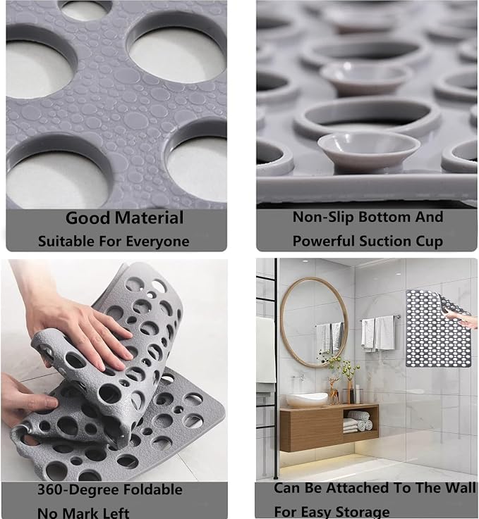 Casa and Beyond Shower Mat, Non Slip Bath Mat and Shower Mat - Image 3