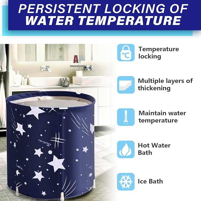BDL Portable Bathtub, Foldable Adult Japanese Soaking Bath Tub, BDL - Image 4