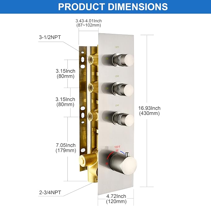 3 Way Shower Diverter Valve - Image 2