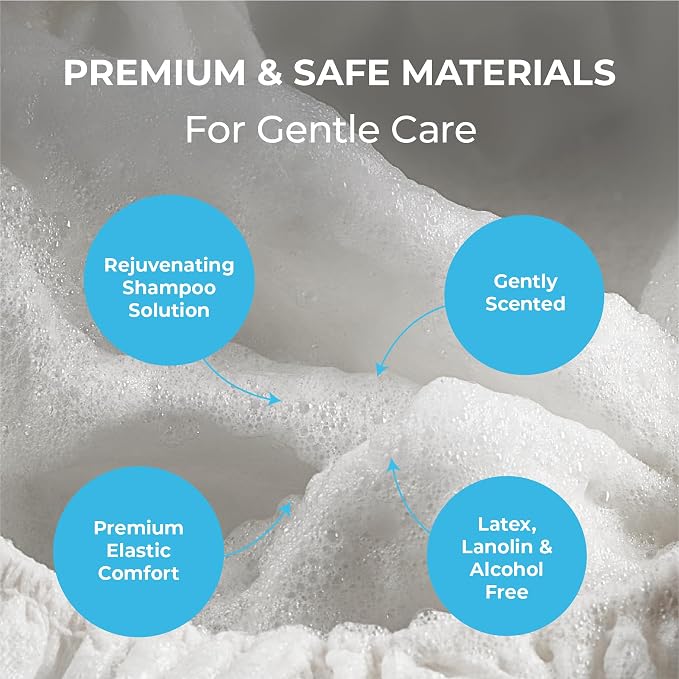 Scrubzz Shampoo Caps No Rinse for Elderly and Bedridden Patients, Rinse Free - Image 5