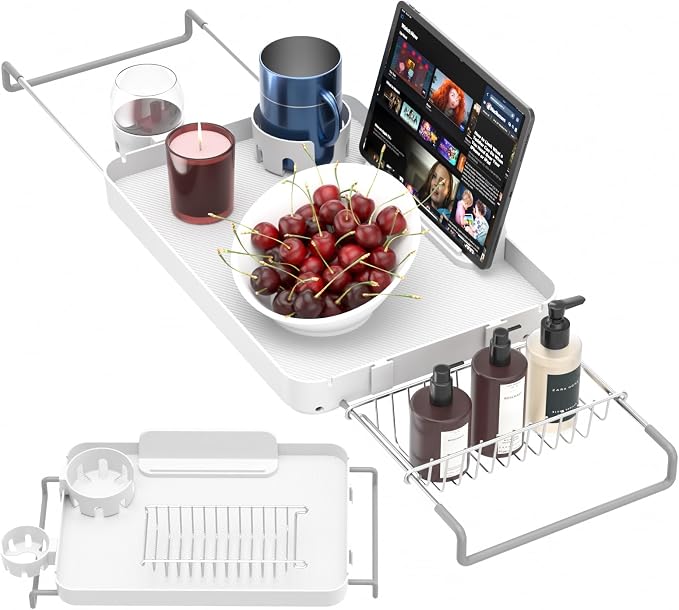 Bathtub Tray Caddy Expandable Bath Tray - Image 10