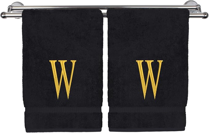Monogrammed Hand Towel, Personalized Initial Gift, Extra Absorbent 100% Turkish by BareCotton