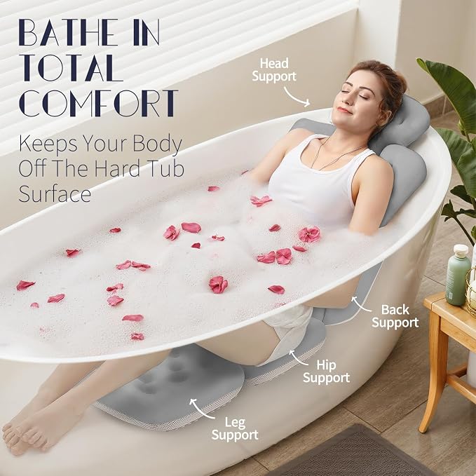 Full Body Bath Pillow for Bathtub, Thick Bathtub Cushion - Image 3