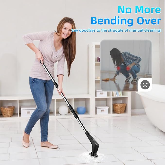 Black Electric Spin Scrubber, Cordless Spin Scrubber - Image 3