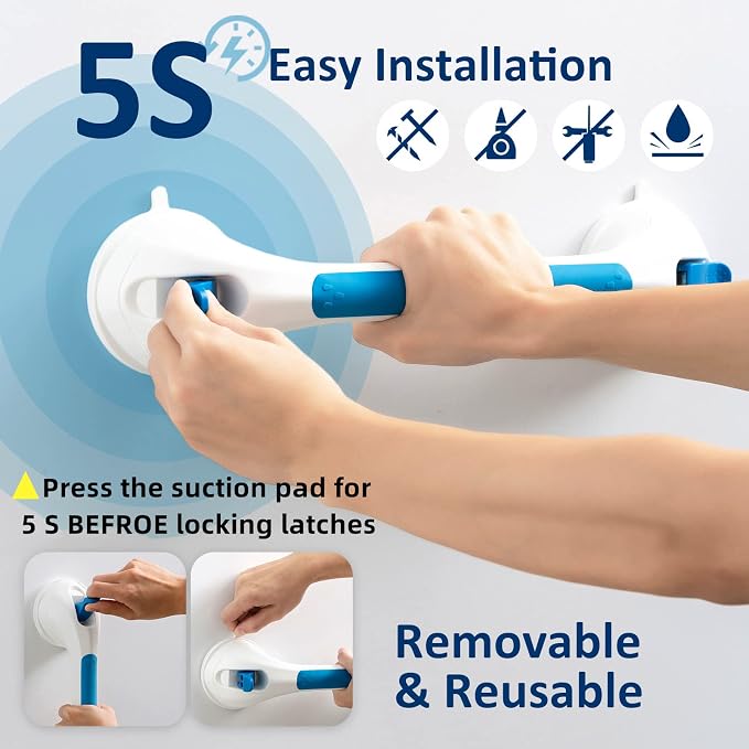 TAILI Shower Grab Bar Suction Grab Bars - Image 6