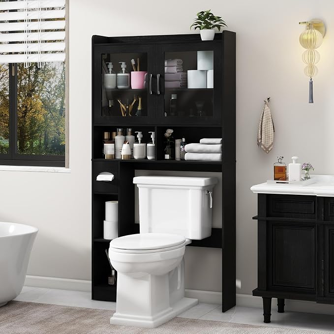 Vabches Over-The-Toilet Storage Cabinet, Farmhouse Style - Image 8
