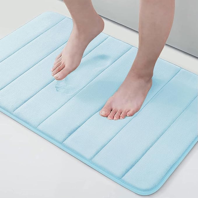 Buganda Memory Foam Bath Mat, Ultra Soft and Non-Slip Bathroom Rugs, Water by Buganda