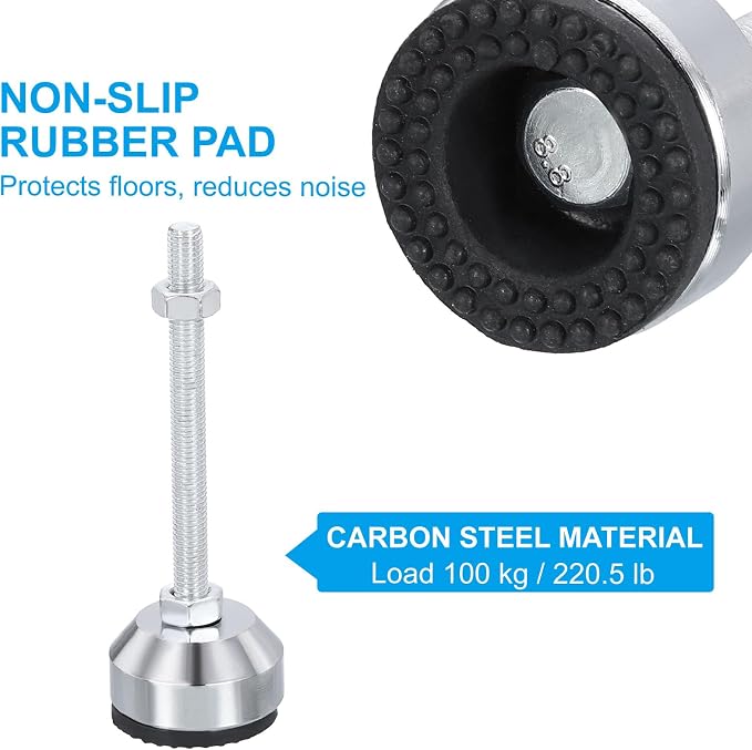 PATIKIL Furniture Leveling Feet 1.6" Dia Base M8 Thread - Image 3
