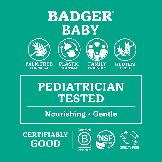 Badger Foaming Baby Shampoo and Body Wash, Gentle Organic Baby Wash w/Mild - Image 3